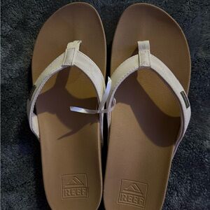 Reef Women's Tan and Cream Sandals